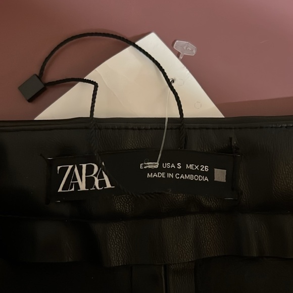 NWT Zara Faux Leather High Rise Leggings size S - Picture 6 of 10